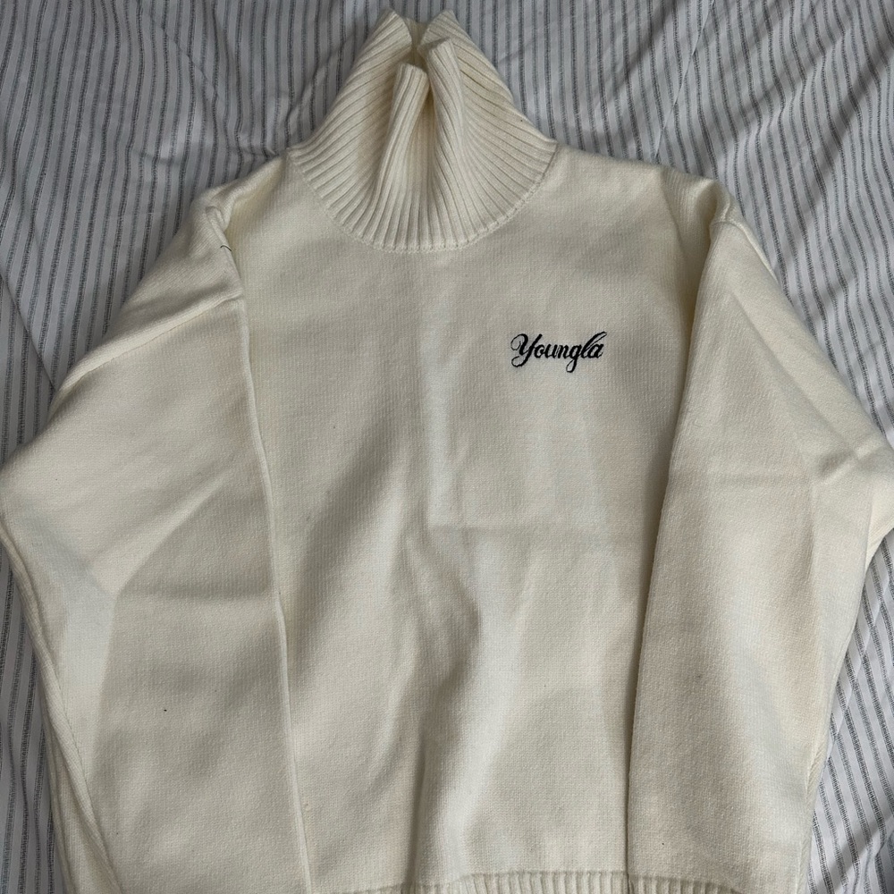 512 Cream Royalty Sweater by YoungLA
